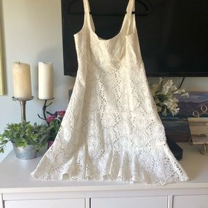Nanette Lepore gorgeous white eyelet dress.